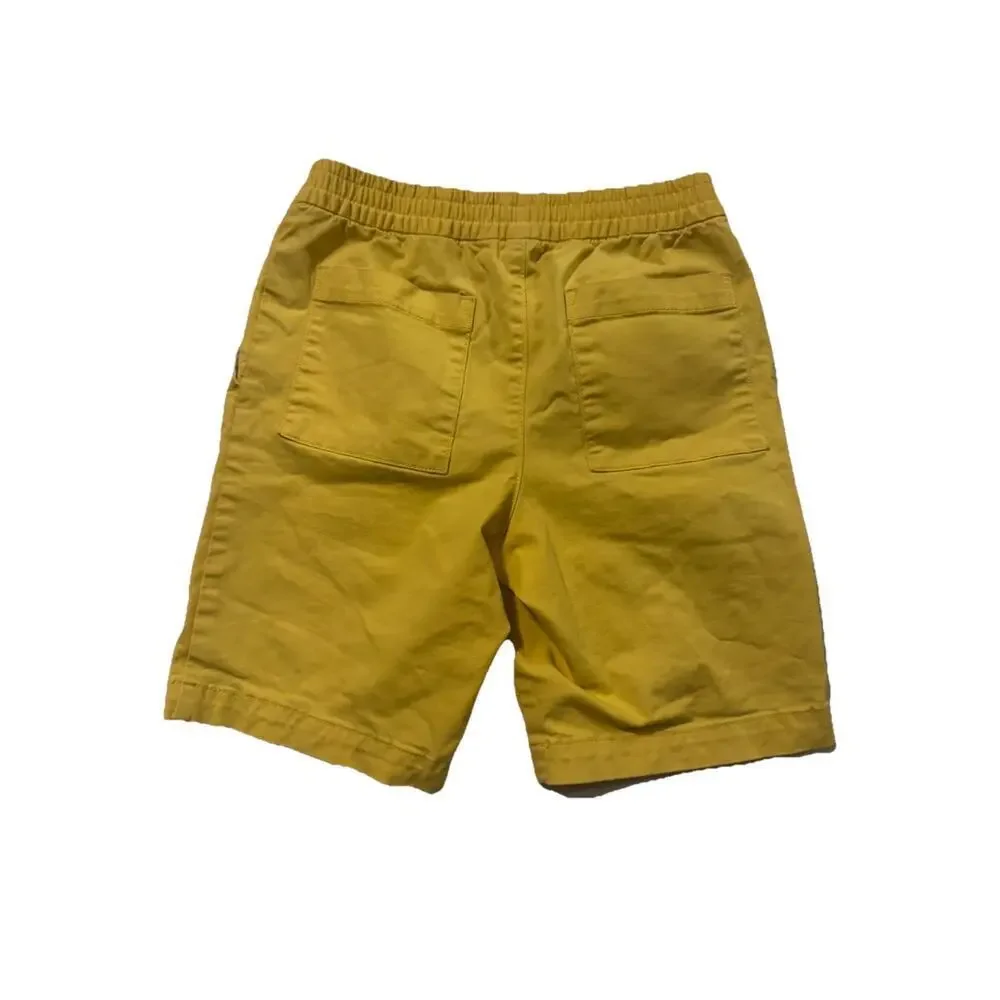 GAP Kids Yellow Chino Shorts XL 12-13 Elastic Waist Drawstring